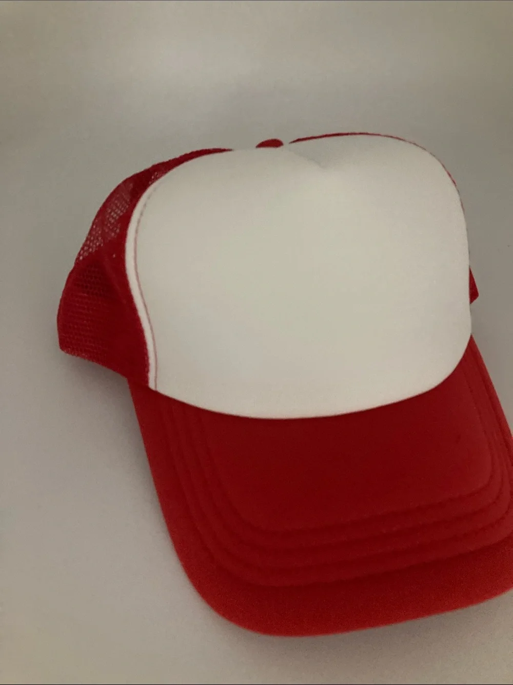 Kids Red and White Foam Front Trucker Hat